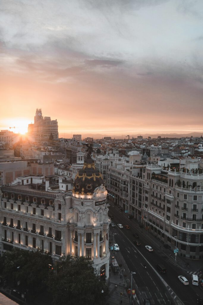 Madrid im Sonnenuntergang