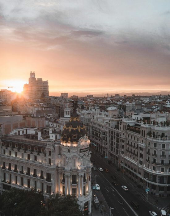 Madrid im Sonnenuntergang