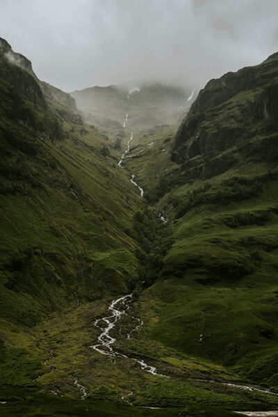 Landschaft in den Highlands von Schottland