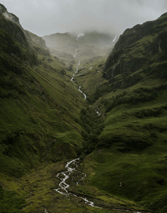 Landschaft in den Highlands von Schottland